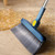 Household foldable standing broom with teeth Plastic soft hair broom dustpan set