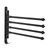 Stainless Steel Swivel Towel Hanger Holder Black Rotating Movable Towel Bar for Bathroom Wardrobe Kitchen4 Arms