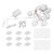 10 LED Dressing Table Makeup Lamp Bathroom Toilet Punch Free Vanity Mirror Light ( White)