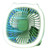 Desk Fan Multiple Speed Adjustable USB Rechargeable Table Fan Portable Handheld Desktop Fan with Light for Office Dormitory Bedroom Green