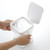 Mini Desktop Trash Can Home Table Waste Bin Kitchen Garbage Basket (White)