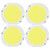4PCS 75mm Round COB Lamp Bead High Power LED Chip 24W/72‑82V for DIY Lamp Indoor Light Source LightingWhite Light