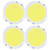 4PCS 75mm Round COB Lamp Bead High Power LED Chip 24W/72‑82V for DIY Lamp Indoor Light Source LightingWhite Light