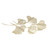 Metal Wall Decor Iron Simulated 3D Ginkgo Leaves Hanging Wall Sculpture for Living Room Office