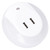 Induction Night Light LED Dual USB Charger Sensor Round Lamp for Bedroom  220‑240V