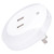 Induction Night Light LED Dual USB Charger Sensor Round Lamp for Bedroom  220‑240V