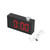 Digital Alarm Clock LED Desktop USB Alarm Clock Electronic Despertador Thermometer with Imitation Wood GrainRed