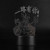 USB 4.5V Seven Color Lamp Base Touch Switch Acrylic Pattern Light (black base   remote control)