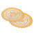 2PCS 20x20cm Table Mats Gold Placemats Coffee Cup Mat Coaster for Wedding Party SuppliesType 02
