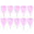 10pcs Silicone Menstrual Cup Reusable Female Lady Hygiene Cup Collector Body Care ToolS Pink