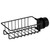 Kitchen Sink Faucet Sponge Soap Storage Organizer Cloth Drain Rack Holder Shelf Bathroom AccessoriesBlack