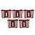 5pcs Hollow Tissue Box Holder Wall Mounted Adhesive Hanging Tissue Roll for Bathroom KitchenBrown