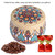 Tinplate Storage Box Metal Canister Home Kitchen Box for Tea Coffee Candy Jewelry Gift  (F)