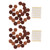 48pcs Wedding Decoration Rose Flower Artificial Rose Flowers with Double Sided Tape for Garland Making Hair AccessoriesBrown Gradient
