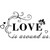 Love is Around Us Sticker Living Room Bedroom Backdrop Wall Decorative Decal