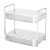 Cup Drying Rack with Drain Tray Countertop Storage Shelf Cup Station Organizer for Home Kitchen Double Layer White