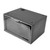 LED Shoe Box Voice Control Transparent Door Stackable Sneaker Storage Display Case for Home Shopping Mall Black