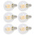 6PCS E12 LED Globe Bulbs 4W G45 Vintage Filament Lamp Clear Glass Bulb Warm Light Home Decor 110V