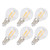 6PCS E12 LED Globe Bulbs 4W G45 Vintage Filament Lamp Clear Glass Bulb Warm Light Home Decor 110V