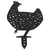 Chicken Hen Stake Hollow Animal Shape Decoration Outdoor Garden Lawn Ornament Black
