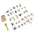 Valentine's Day Gift Card Set Smooth Surface Colorful Beautiful Greeting Cards Set for Exchanging Insect