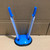 Adjustable Hands Free Baggy Rack Clip Kitchen Food Storage Bag Opener Holder Anti slip (Blue)