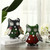 Retro Mechanical Punk Owl Piggy Bank Cute Animal Statue Decor Figurines Saving Money Box Ornaments Home Decoration