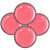 4Pcs 9in Salad Dish Red Grids Fruit Plate Dinnerware Tableware for Restaurant Hotel