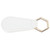 Magnetic Hat Clip Long Water Drop Shape PU Leather Hat Clip for Travel On Bag Women Men White