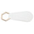 Magnetic Hat Clip Long Water Drop Shape PU Leather Hat Clip for Travel On Bag Women Men White