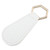 Magnetic Hat Clip Long Water Drop Shape PU Leather Hat Clip for Travel On Bag Women Men White