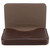 Portable PU Magnetic Closure Business Card Storage Case Stainless Steel Cards Holder (Coffee)