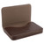 Portable PU Magnetic Closure Business Card Storage Case Stainless Steel Cards Holder (Coffee)