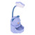LED Desk Lamp USB Charging Warm Light Cute Cartoon Design Eye Protection Table Light with Storage BoxPurple