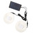 Outdoor Solar Lights IP65 Waterproof Energy Conservation 2 Headed Infrared Remote Control Solar Pendant Lamp for Gardens Warm White