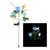Outdoor Solar Powered LED Light Rose Flower Simulation Bee Lamp for Lawn Yard Landscape Decor