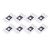 8pcs Vacuum Cleaner Dust Bags Replacement Non Woven Fabric Composite Dust Collection Bag for FC8202 FC8204 HR8331