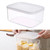 Fridge Organizer Large Storage Capacity Plastic Fresh Keeping Lunch Box Refrigerator Storage Box 900ml