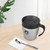 Stainless Steel Insulated Coffee Mug Water Cup with Spoon and Lid for Office Travel(Silver)