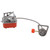 Mini Camping Stove Folding Orange Silver Portable Camping Stove for Outdoor BBQ Parties Picnics Travelling Hiking