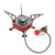 Mini Camping Stove Folding Orange Silver Portable Camping Stove for Outdoor BBQ Parties Picnics Travelling Hiking
