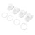 Poultry Feeders Rainproof Reduce Waste Chicken Duck DIY Gravity Feeder Port with Lid for Bucket Bin Trough White