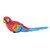 Parrot Figurine Simulation Vivid Innovative Wall Mounted Hand Painted Resin Parrot Model Toy for Garden Home Decor Photography Prop Red