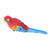 Parrot Figurine Simulation Vivid Innovative Wall Mounted Hand Painted Resin Parrot Model Toy for Garden Home Decor Photography Prop Red