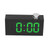 Digital Alarm Clock LED Desktop USB Alarm Clock Electronic Despertador Thermometer with Imitation Wood GrainGreen