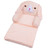 Foldable Kids Sofa Pink Dog Sponge Pull Out Kids Couch Soft Children Flip Open Sofa Bed for Home Hotel Kindergarten 2 Layers