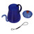 Coffee Kettle Glass Coffee Pot 600ML Coffee Drip Kettle Long Nozzle Kettle for Home KitchenBlue