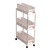 Slim Storage Cart with Wheels 3 Tier Organizer Slide Out Narrow Rolling Storage Mobile Utility Cart for Kitchen Bathroom