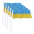 10 Set Ukraine Handheld Flags Mini Polyester Ukrainian Hand Waving Flag for Sporting Events Festive Decoration