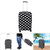 Elastic Dust proof Travel Suitcase Protective Cover Luggage Protector(Black White Dots S18-22")